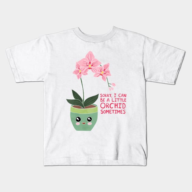 A Little Orchid Kids T-Shirt by tangerinetane